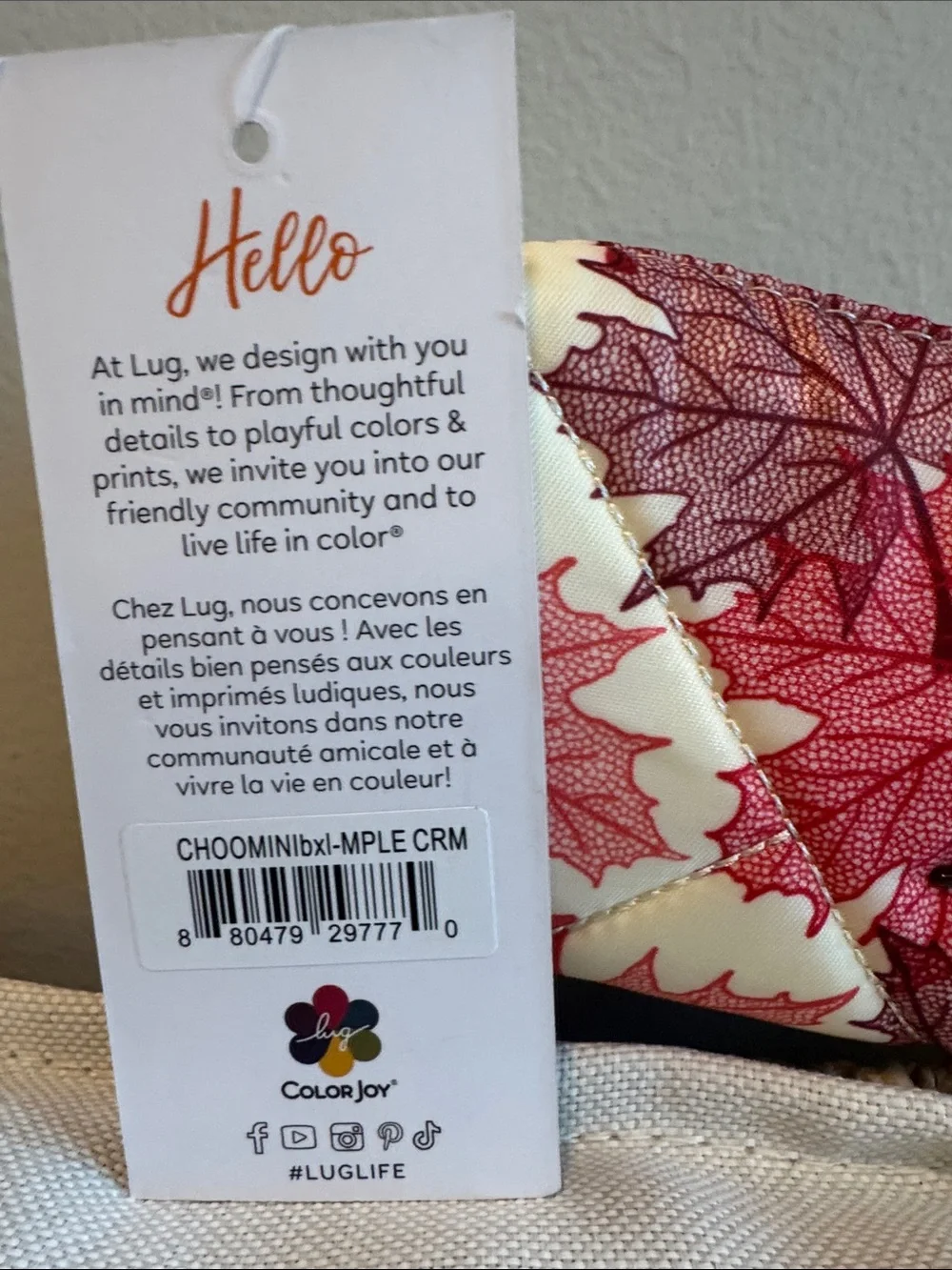 lug CHOO CHOO mini Cosmetic/pill case pouch in Maples Cream pattern_2